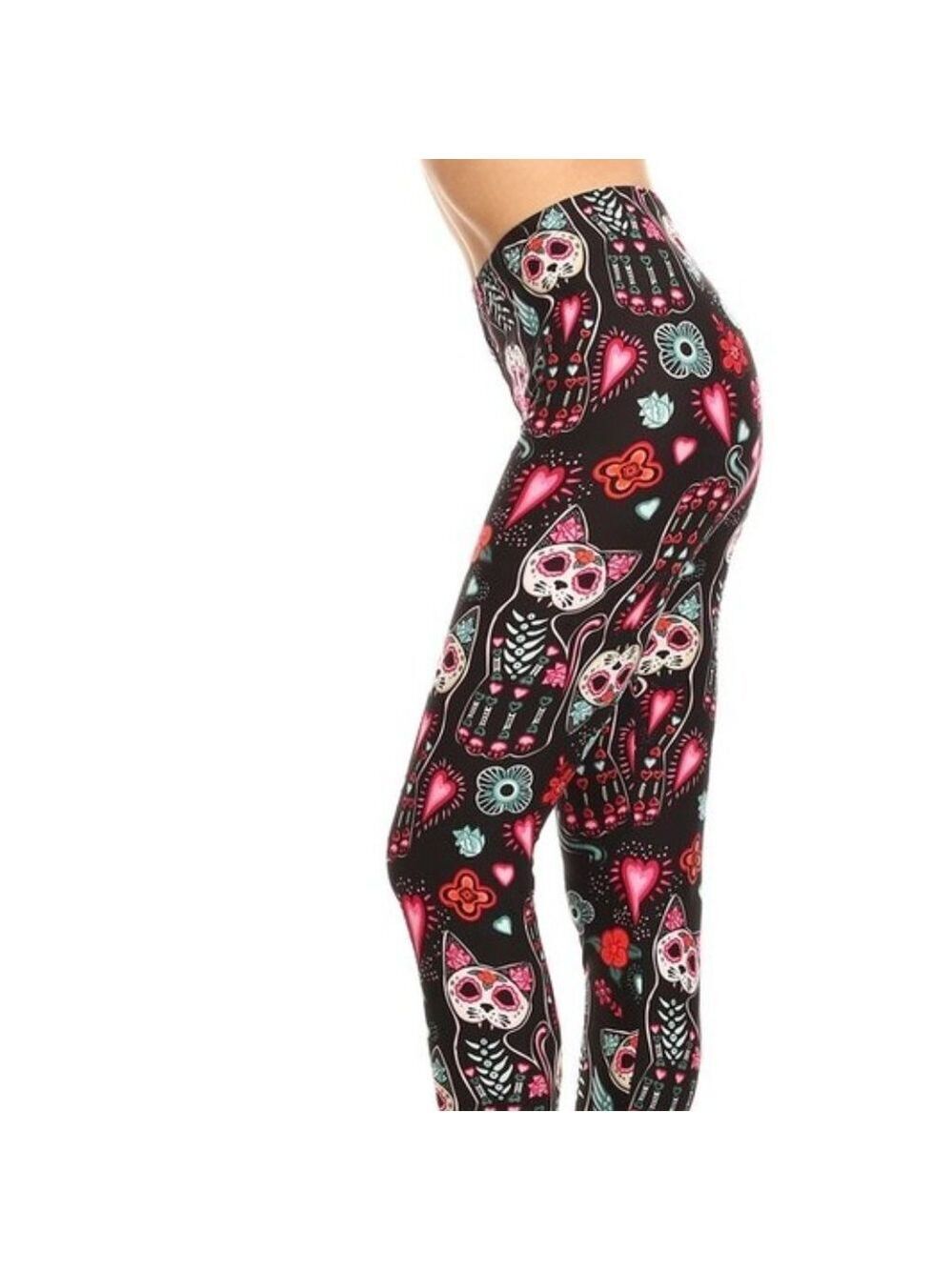 LEGGINGS DEPOT Cat Animal Print Full length Leggings Size 12-20 NWT